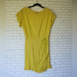 Cotton Yellow Women's Dress By